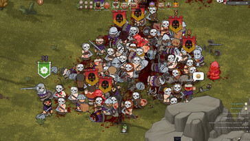 En bild som visar en strid mellan två arméer i Norland.