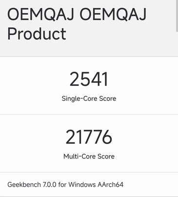 Geekbench-resultat för N1X-konfigurationen med 18 kärnor