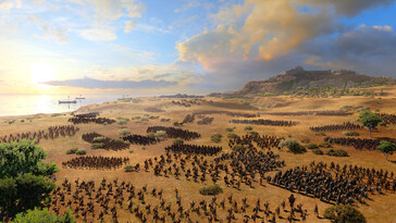 En bild som visar en armé i spelet A Total War Saga: Troy.