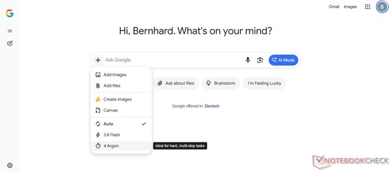 Betalande användare kan också få tillgång till Gemini 4 Argon i AI-läget i Google Sök.