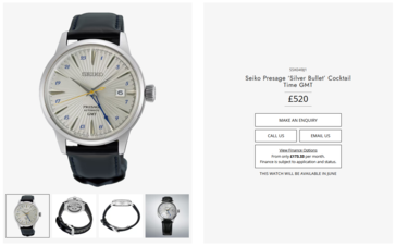 Officiell listning av Seiko Presage SSK049 i Storbritannien...