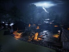 En bild som visar en by under Sengoku-dynastin.