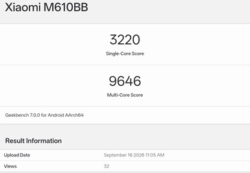 Geekbench 7-prestandatestresultat för den ännu inte släppta Xiaomi 18 Pro