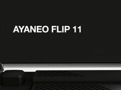 Ayaneos officiella Flip 11-teaser visar en bakmonterad fysisk knapp. (Bildkälla: Ayaneo - redigerad)