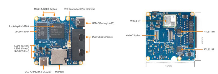 Det finns en microSD-kortplats, men ingen GPIO-kontakt