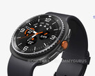 Inofficiell rendering av Galaxy Watch8 Classic med en roterande ram. (Bildkälla: OnLeaks &amp; SammyGuru)