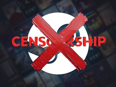 Anti-censurlogotyp visas över Steam-bakgrund (Bildkälla: Valve med ändringar)