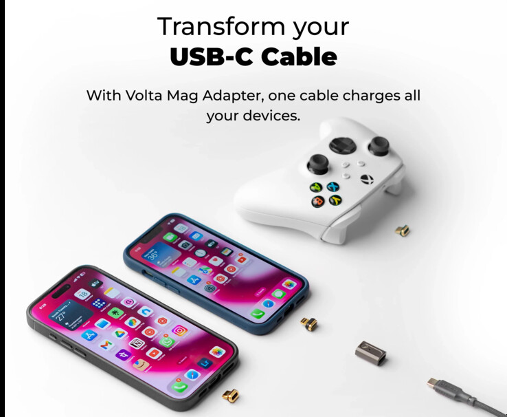 Den kommande Thunderbolt 5-adaptern i aktion. (Källa: Volta)