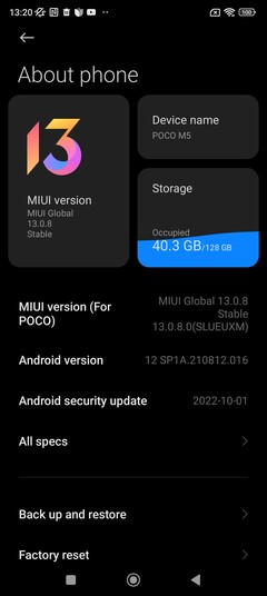 Programvara Xiaomi Poco M5