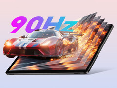 Surfplattan P50T 2026 kostar strax över 100 dollar. På bilden: en reklambild som lyfter fram skärmen med 90 Hz uppdateringsfrekvens.