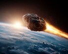 Asteroiden 2024 YR4 kan kollidera med månen år 2032. Konstnärligt intryck av en asteroid som närmar sig planeten jorden. (Bildkälla: mathiasalvez, Adobe Stock)