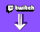 Twitch-logotyp med nedåtpil under sig (Bildkälla: Twitch med ändringar)