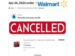 Walmart avbröt Switch 2-förbeställningen (Bildkälla: skärmdump, Walmart med redigeringar)