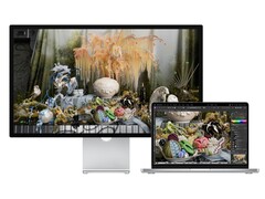 Rendering av original Studio Display som används med en MacBook. (Bildkälla: Apple)