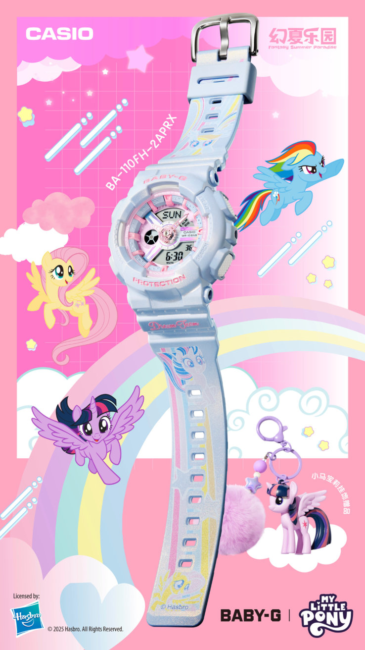 Klockan Casio G-Shock Baby-G x My Little Pony BA-110FH-2APRX. (Bildkälla: Casio)
