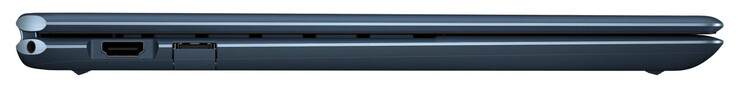 Vänster sida: Ljudkombination, HDMI, USB 3.2 Gen 2 (USB-A)