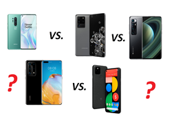 I testet: Xiaomi Mi 10 Ultra, Huawei P40 Pro Plus, Google Pixel 5, Samsung Galaxy S20 Ultra, OnePlus 8 Pro. Recensionsex från Trading Shenzhen, Huawei Germany, Samsung Germany, Google Germany