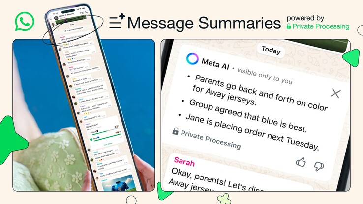 Sammanfattningar av WhatsApp-meddelanden. (Bildkälla: WhatsApp)