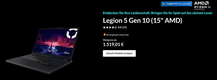 Lenovo Legion 5 15 börjar på 1.519 euro - inklusive en OLED, Wi-Fi 7, USB 4 och en 5 MP wecam