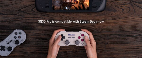 8BitDo SN30 Pro Bluetooth Controller är nu officiellt kompatibel med Steam Deck. (Bildkälla: 8BitDo) 