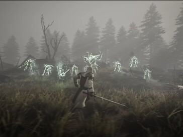 Striderna ser något snabbare och mer aggressiva ut i trailern än i Breath of the Wild. (På bilden: En skärmbild från den officiella trailern för ArcheAge Chronicles.)