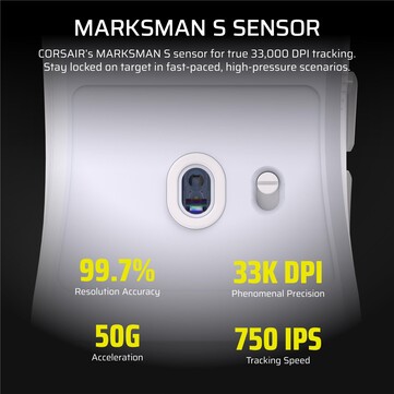 Corsair Sabre V2 Pro Ultralight sensorspecifikationer. (Bildkälla: Corsair)