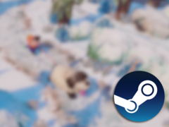 Hela projektet med Dogwalk - tillgångar, animationer och kod - är gjort med Blender och den populära Godot Game Engine, som är öppen källkod. På bilden - en suddig skärmdump från spelet med Steam-logotypen ovanpå. (Bildkälla: Steam - Redigerad)
