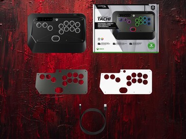 Innehållet i lådan med HyperX Clutch Tachi spaklös arkadkontroll visas (Bildkälla: HyperX PR)