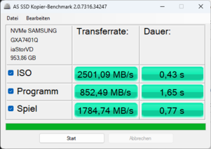 Benchmark för AS SSD-kopiering