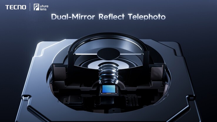 Tecnos dubbla spegel reflekterar telefoto (Bildkälla: Tecno)