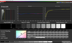 Gråskalor (Färg: Professionell, färgtemperatur: Varm, målfärgrymd: sRGB)