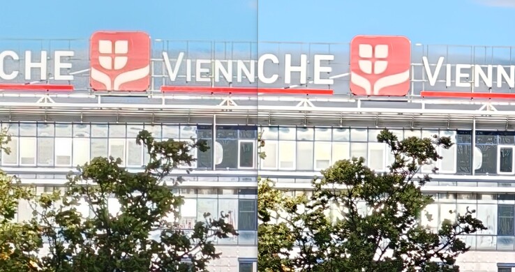 En jämförelse skapar (o)säkerhet: Till vänster en beskärning från 12MP-fotot, till höger från 50MP-bilden.