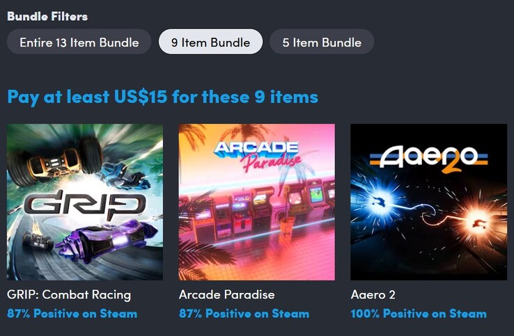 Dekorativ bild. Om du betalar $15 får du 9 spel (Bildkälla: Humble Bundle)
