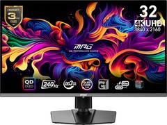 MSI MPG 321URX är en 32-tums 4K QD-OLED-monitor med en uppdateringsfrekvens på 240 Hz. (Bildkälla: MSI/Amazon)