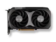Artistrendering av Radeon RX 9060 XT GPU. (Bildkälla: AMD)