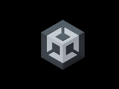 Unity-logotypen mot en svart bakgrund (bildkälla: Unity)