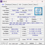 CPU-Z huvudsida