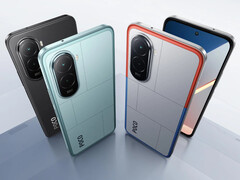Xiaomi Poco M7 i sina tre lanseringsfärger. (Bildkälla: Xiaomi)