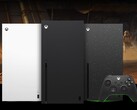 Xbox Series X i vitt (vänster), svart (mitten) och Galaxy Black Special Edition (höger). (Bildkälla: Microsoft)