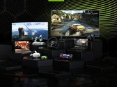 En bild som fungerar som marknadsföringsmaterial för Nvidias GeForce Now