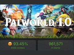 En skärmdump av det högsta antalet spelare i Palworld 1.0 under spelets gång
