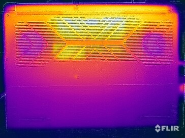Yttemperaturer under stresstestet (undersida)
