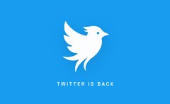 Twitter.now-logotypen. Det nya sociala nätverket syftar till att återuppliva den klassiska Twitter-upplevelsen.