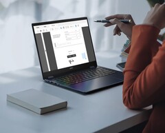 Acer Swift Spin 14 AI monterar en 120 Hz IPS-panel på ett konvertibelt gångjärn.