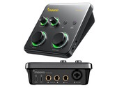 Ljudgränssnittet Maono P1 är utrustat med en XLR-/mikrofonkontakt och en 1/4-tums instrumentkontakt.