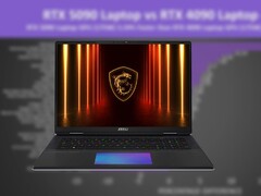 MSI Titan 18 HX AI är en av de mest kraftfulla RTX 5090-bärbara datorerna på marknaden. (Bildkälla: MSI, Jarrod&#039;sTech, redigerad)