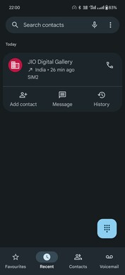 Google Telefon: Lista över senaste samtal