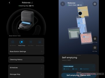 eufy-appen i mörkt läge.